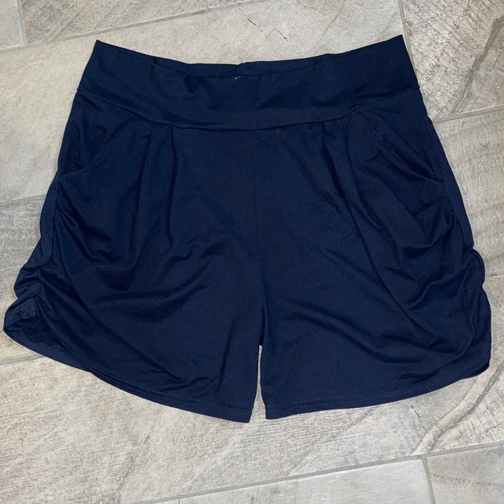 Navy Blue Harem Shorts, Women’s Size L/XL
